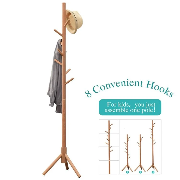 wood coat tree rack