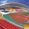 China High Strength White Tensile Membrane Structure PVDF Roof For Gym supplier