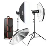 Photography studio godox flash kit softbox lighting kit arm for Video & YouTube continuous lighting use