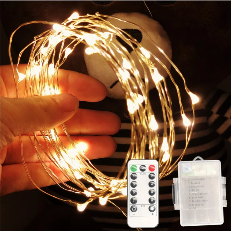 copper string lights battery operated Waterproof Fairy String Lights for Indoor Outdoor Home Wedding Party Decoration
