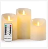 Wholesale Battery operated Warm light Flameless Remote Control Timer LED pillar candles ornaments