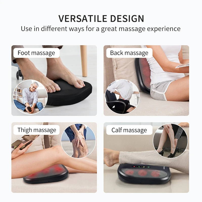 Phenitech 2024 2 In 1 Shiatsu Foot And Back Massager With Heatdetachable And Washable Cover 7375