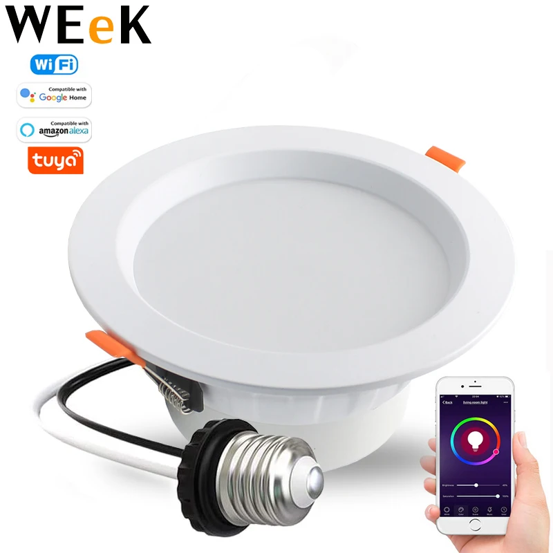 Brilliant Smart WiFi RGB Colour Changing and CCT White 15w LED Downlight