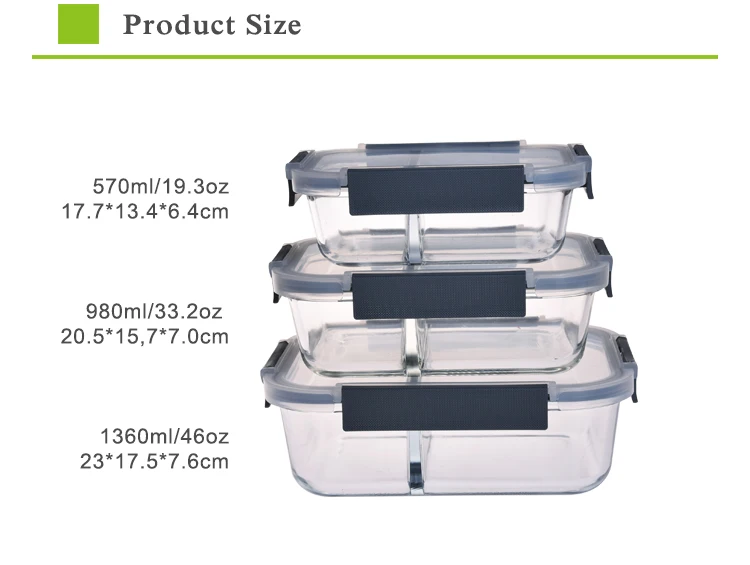 high grade flat glass lunch box