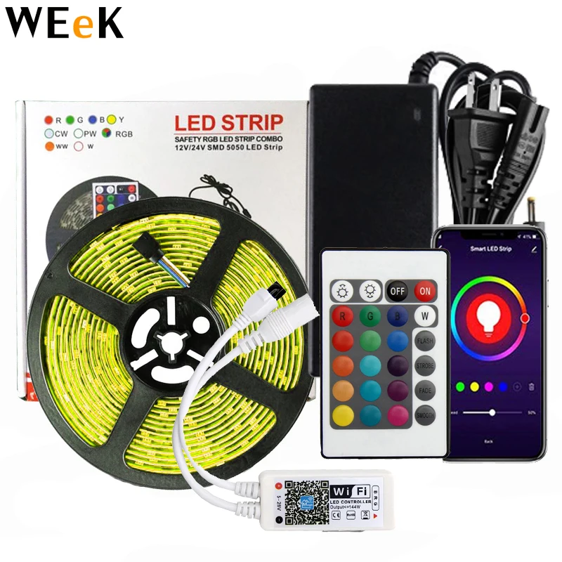 LED Strip Lights 16.4 FT Smart Strip Lights Kit 150 LEDs Work with Alex Google Assistant WiFi Rope Light APP Controlled Smart