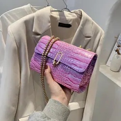Unique Fashion Alligator Pattern Purses 2021 Trending New Crossbody Bags Women Crocodile Clutch Handbag Ladies Sling Bag