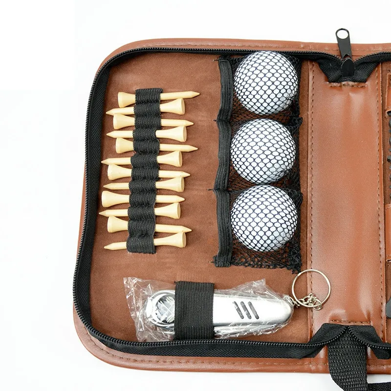 High Quality Custom Golf Accessories Kit Pu Leather Golf Gift Set Golf