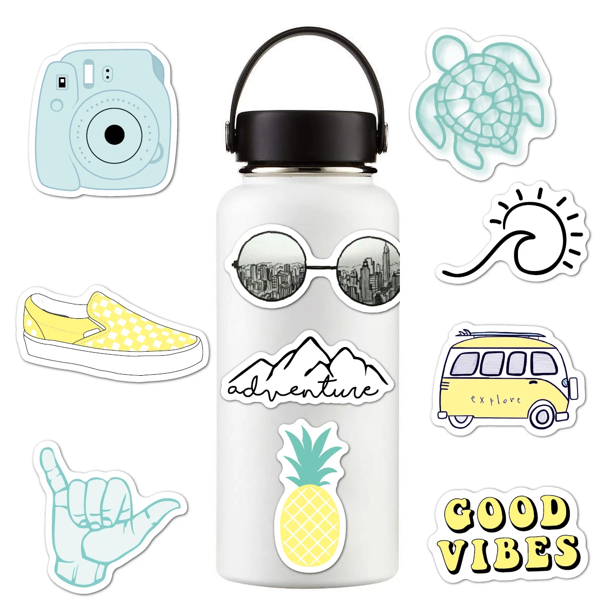 Cute Waterproof Vinyl Stickers for Teens and Girls.Unique Cool Durable Decal Stickers VSCO Water Bottle Stickers Laptop Aesthetic and Trendy 30 Pack Stickers for Water Bottles Phone. 