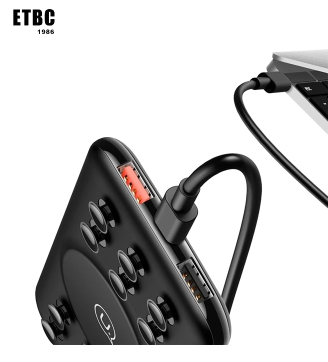 Free Shipping USAMS New Product QC3.0 PD Power Banks Wireless Fast Charging 10000mAh Power Bank Mobile Charger With Suction Cup - ANKUX.COM