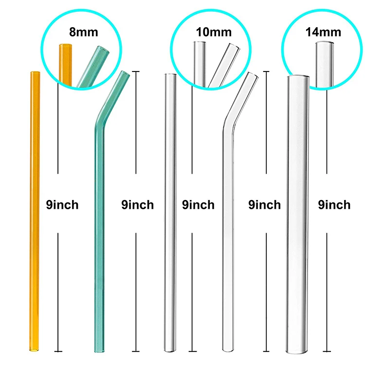 Handmade Reusable Straight Colored Drinking Straws For Smoothies,Tea