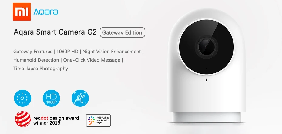 2020 Mijia WIFI ZIGBEE 1080P Aqara Mini Camera G2 gateway version camera xiaomi 2MP smart camera - ANKUX.COM