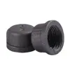 Black Malleable Cast iron Screw Metal End Fitting Pipe Cap For DIY Retro Furniture Threaded Pipes Fittings Vintage Shelf Bracket