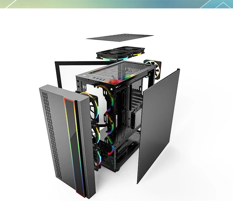 Atx Horizontal Desktop Best For Cooling Clear Plastic Newest Computer