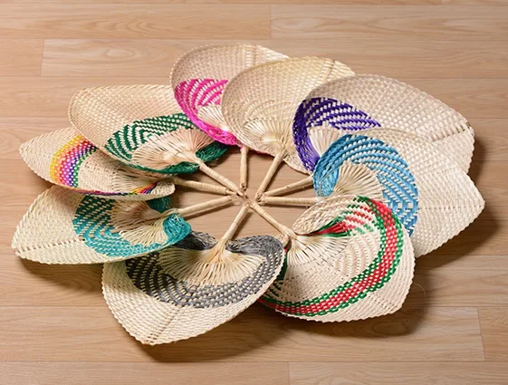 woven hand fans