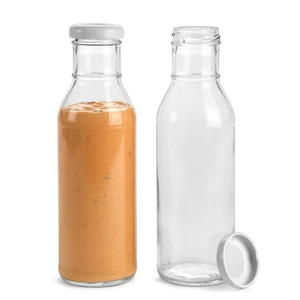 8oz 12oz 32oz Clear Ring Neck Glass Sauce Bottle Buy Glass Sauce