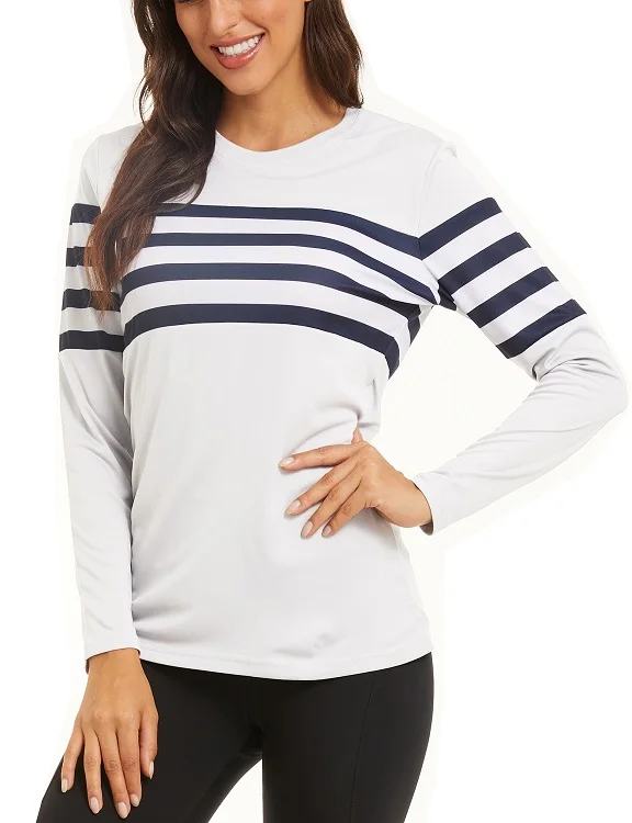 Women S Long Sleeve Stripe T Shirt Alibaba Com