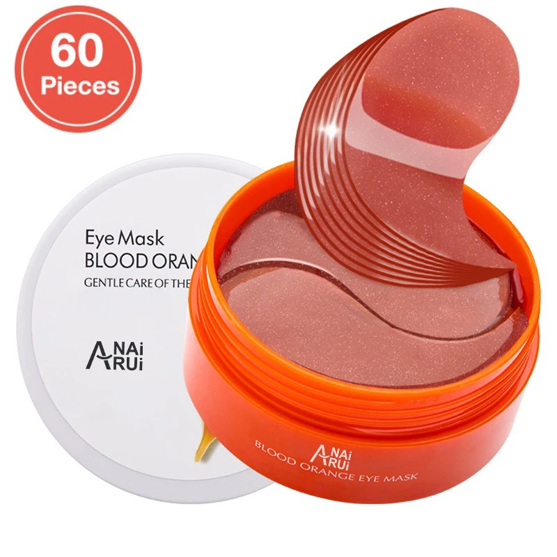 Private Label 60pcs Eye Mask Collagen Patches Under Eye Pad Dark