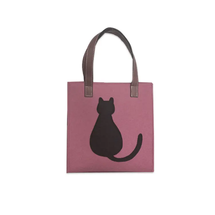 Herald Fashion Sac A Main En Feutre Sac De Shopping Avec Design De Chat Love Pour Femmes Buy Sac A Main Elegant De Marques De Mode Bon Marche Sacs De Feutre De Dame