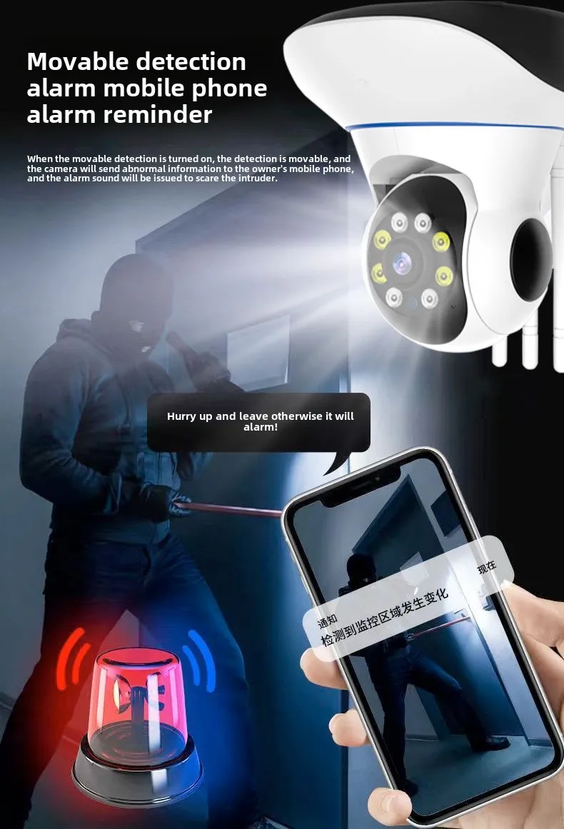Cloudbirds V360pro 1080P Panoramic 5MP Ball Camera Strong Signal Safety Device Night Vision for Apartment Monitoring Flip