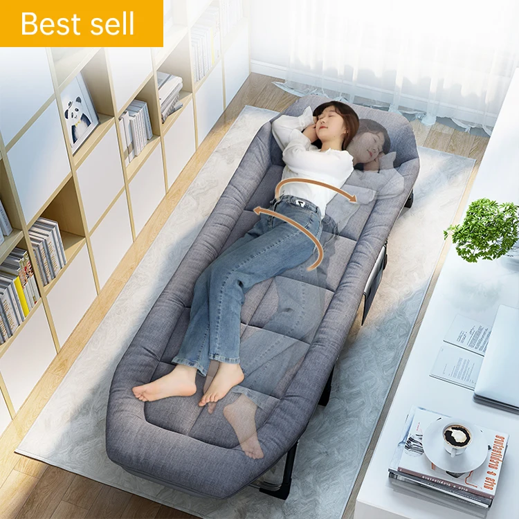 Reclining Folding Bed With Back Adjustable Camping Fishing Folding