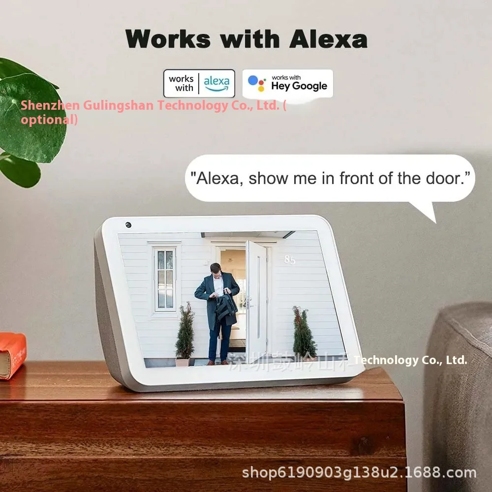 图雅智能5g双频IP摄像机15.8毫米夜视，带光广角16毫米猫眼户外PTZ功能Wifi风格