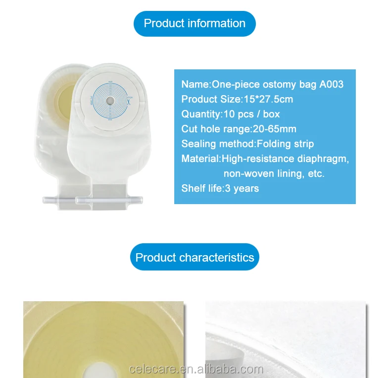 Celecare Colostomy Bags Open Disposable Adult Stoma Bags