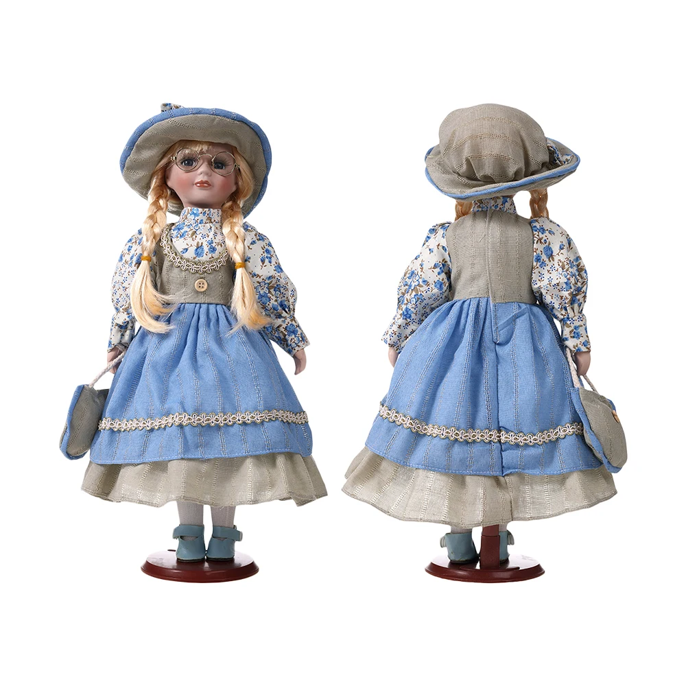 Lovely Country Porcelain Girl Doll Collectible Vintage Antique