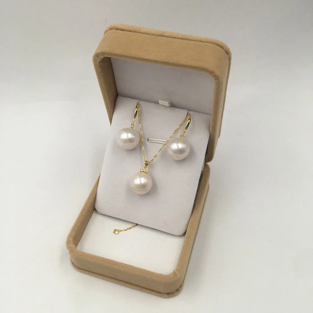 925 Silver Jewelry Set,14-15 Mm Nature Freshwater Pearl Big Perfect ...