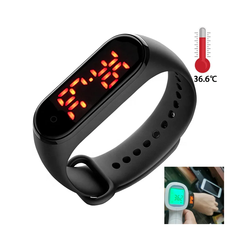 V8 SmartWatch Bracelet, Touch Screen Body Temperature Bluetooth Watch