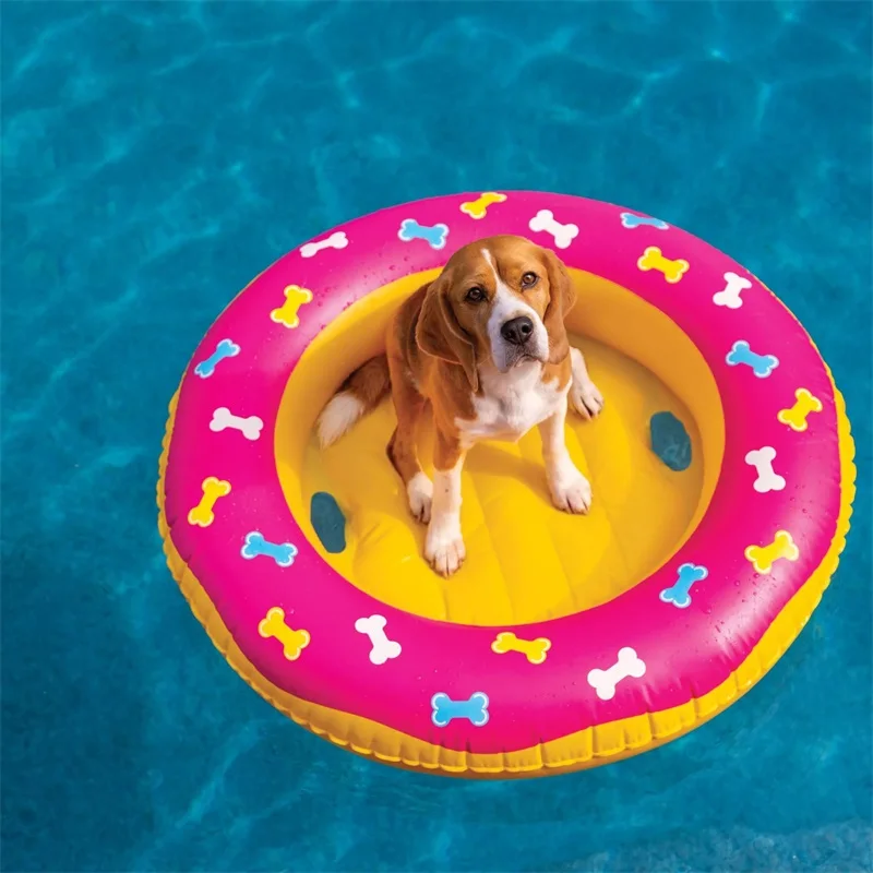 Inflatable Donut-shaped Pet Floating Raft, Inflatable Pet Dog Floating ...