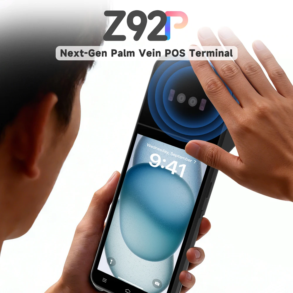 Z92P Palm Vein Scanner Handheld Terminal Android 13 Biometric Palm