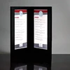 High Quality Restaurant Leather Illuminated LED Menu Holder Card
