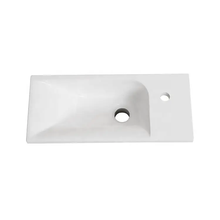 
factory direct white mini stone bathroom sink artificial stone basin 