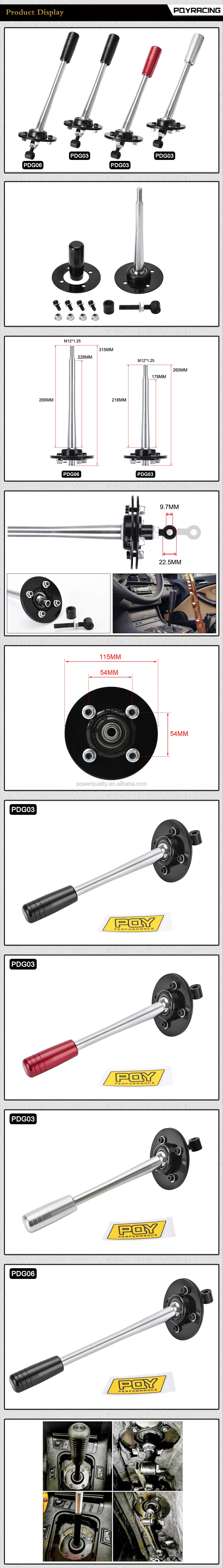 229mm Length Handle for E30 E36 E39 Z3 Adjustable Short Shifter Lever with Knob Black 8618#