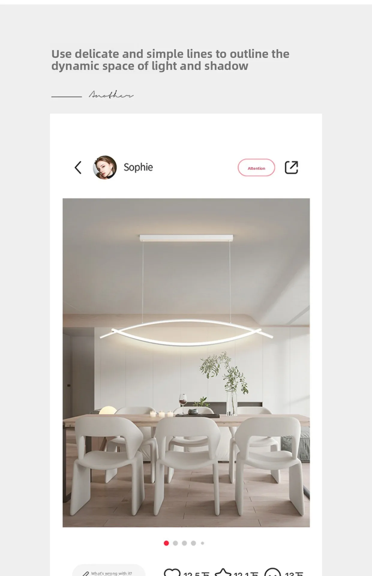 product new trendy personality creative designer bar restaurant nordic minimalist line dining room office 220v led pendant light acrylic-4