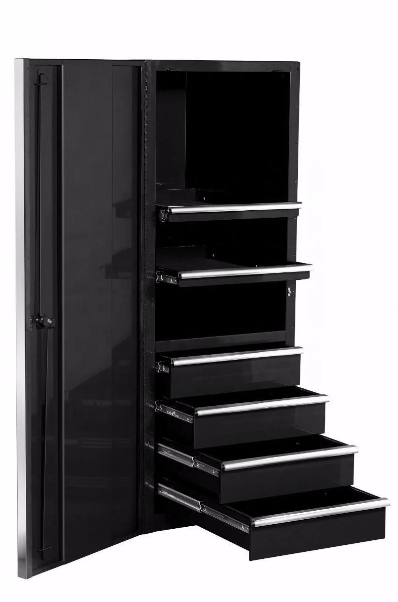 Heavy Duty 72" Tool Box 17 Drawer Tool Cabinet with Hutch and Side Locker Combo supplier