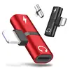 High Quality 2 in1 8 Pin to 3.5MM AUX adapter audio converter charger cable