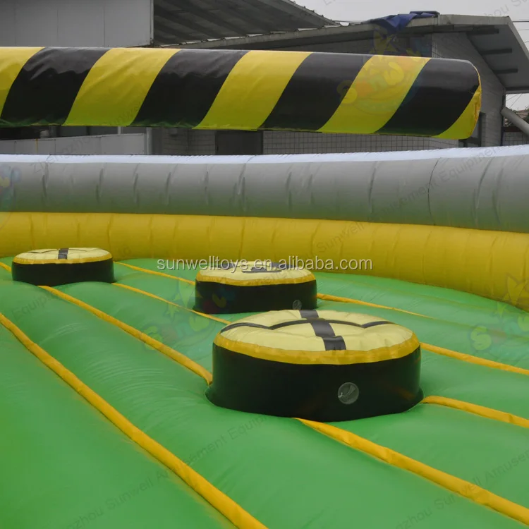 Inflatable Spinning Ride Jump Meltdown Sweeper Wipe Out Eliminator ...