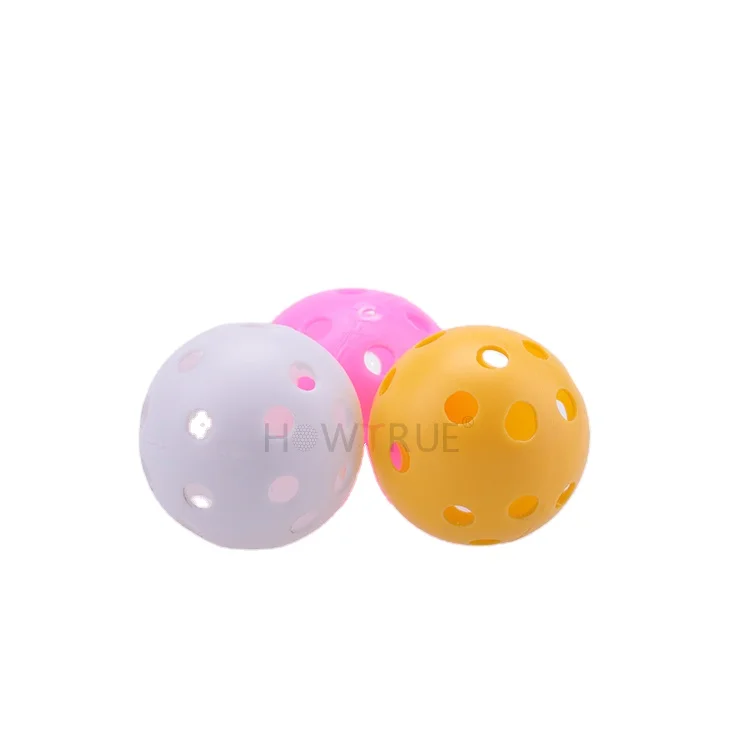 Assorted Color Hollow Plastic Practice Golf Practice Ball`