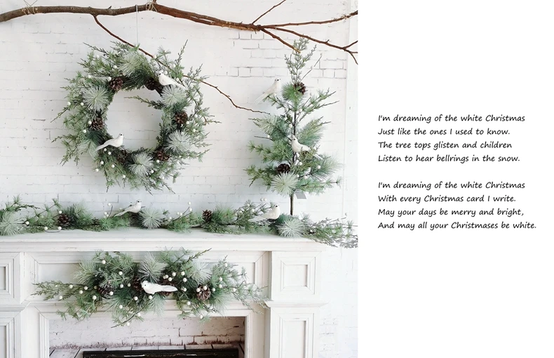 Artificial Tree Branch For Christmas Decoration Pine Needle Pick With