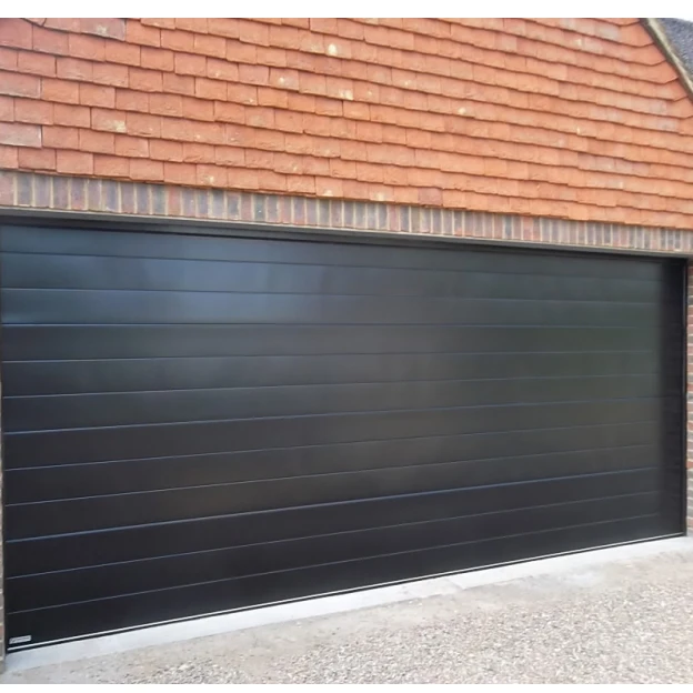 product-Black Color Beautiful Appearance Cold Insulation Garage Overhead Sectional Garage Door-Zhong