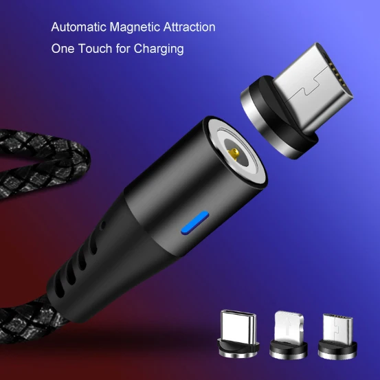 Magnetic USB Cable 1M 2M LED Magnetic Charging USB Cable - ANKUX.COM