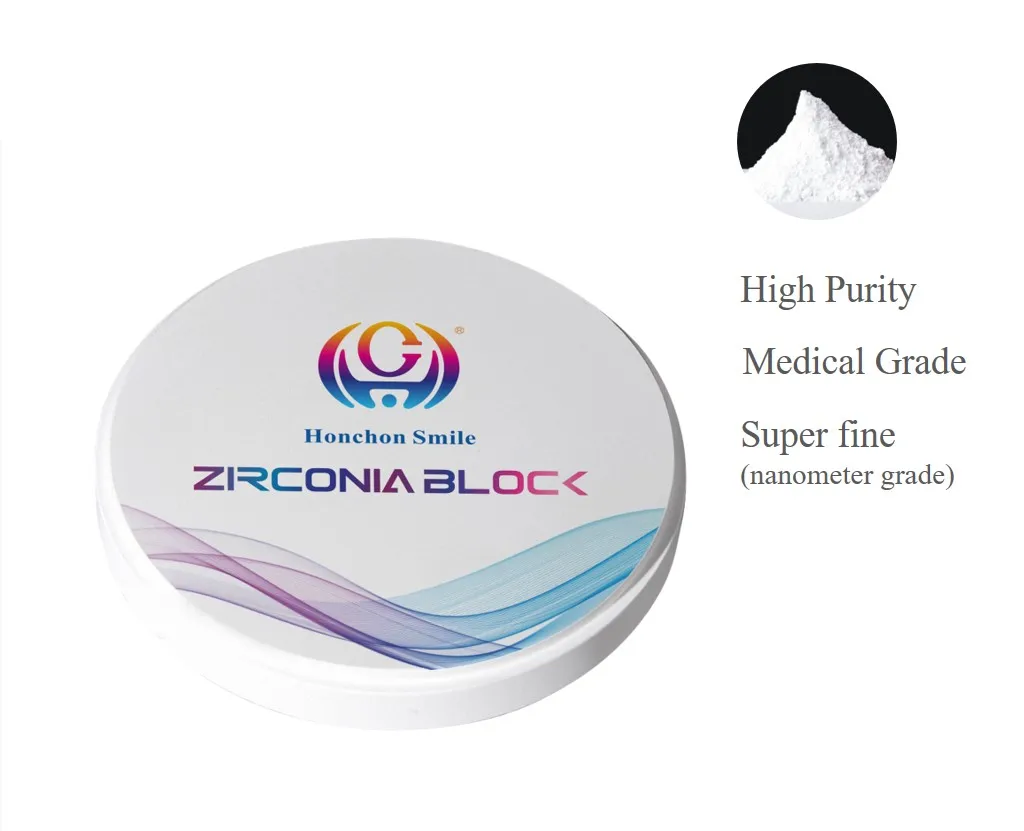 White Zirconia Blocks Dental Ceramic Ht Zirconia White Disc 98mm For
