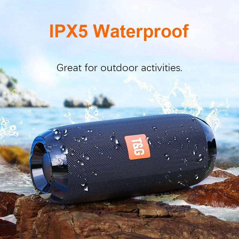 TG117 Portable Bluetooths Speaker 20w Wireless Bass Column Waterproof USB Speakers Support AUX TF Subwoofer Loudspeaker - ANKUX.COM