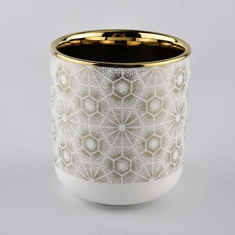 decorative ceramic candle jars for Christmas