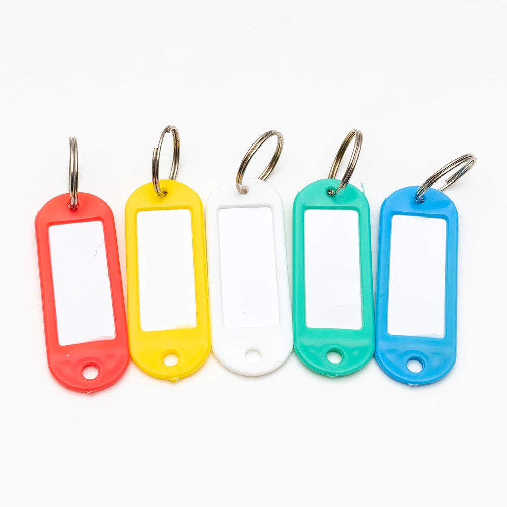 Colorful Plastic Keychain Key Fobs Luggage Id Tags Labels Key Ring For ...