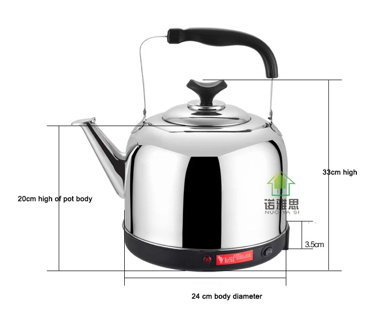 Electric Stainless Steel Household Portable Hot Water Kettle With Anti ...