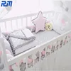 Colour Plush Safety Long Bedside Pillow Pads for Crib Kids Baby Bed Bumper