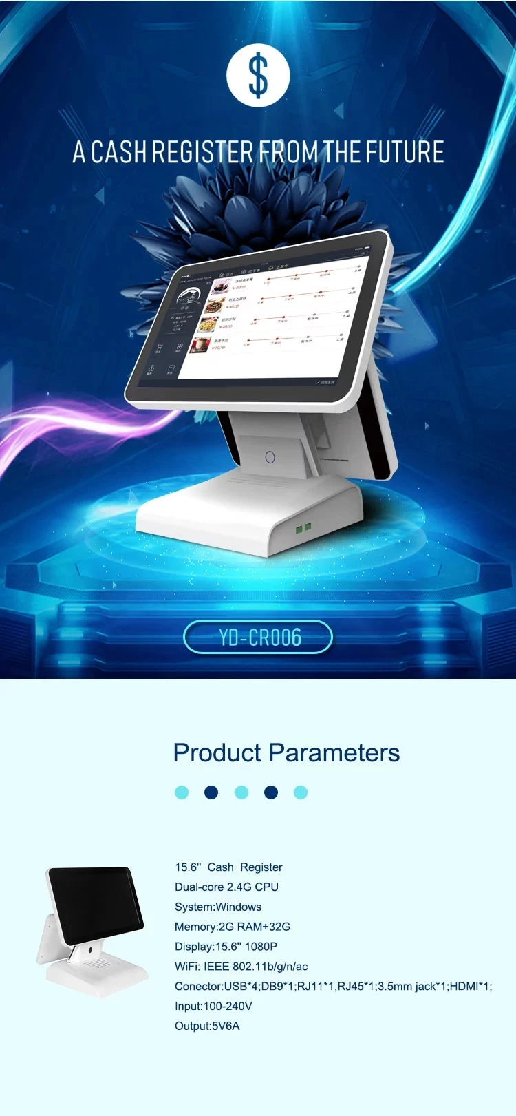 Modern Automatic Cashier Machine Touch Screen Pos System Restaurant ...