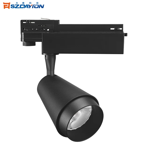 Adjustable Painting Display Surface Mounted COB LED Spotlight Lighting 35w LED Track Lamp